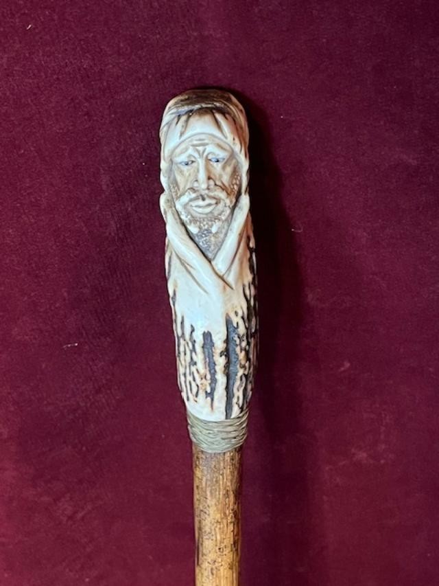 Antique Walking Stick With A Berber Head