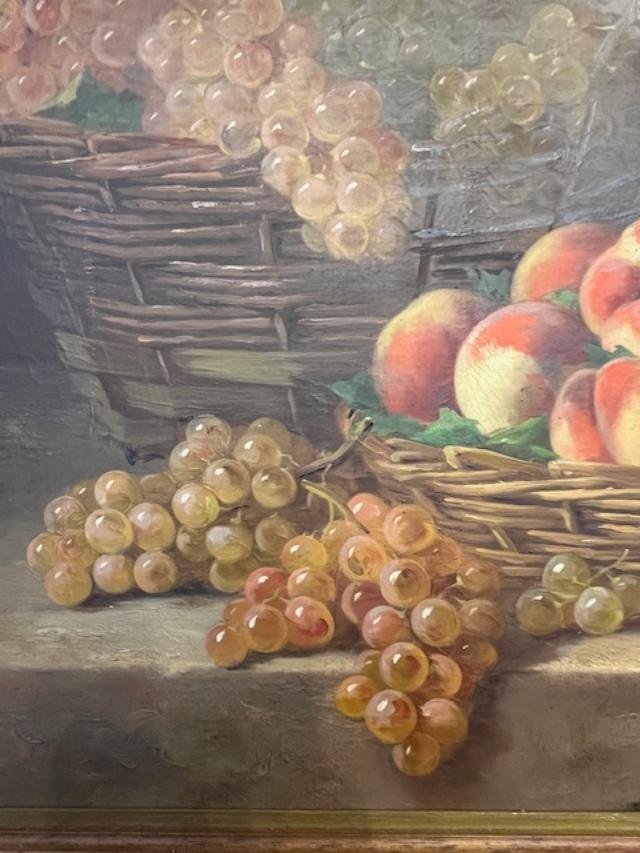 Still Life With Fruits (peaches And Grappes)-photo-2