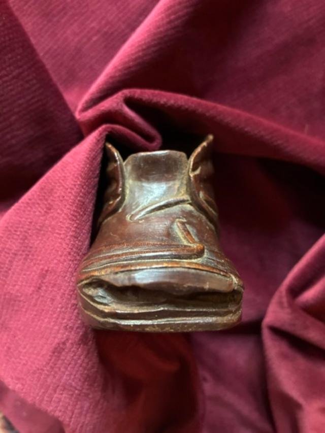 Petit soulier en bois sculpté-photo-4