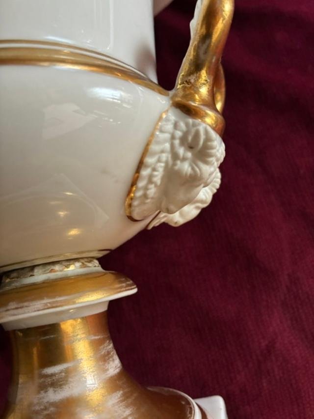 Paire de vase Médicis Empire en porcelaine-photo-2