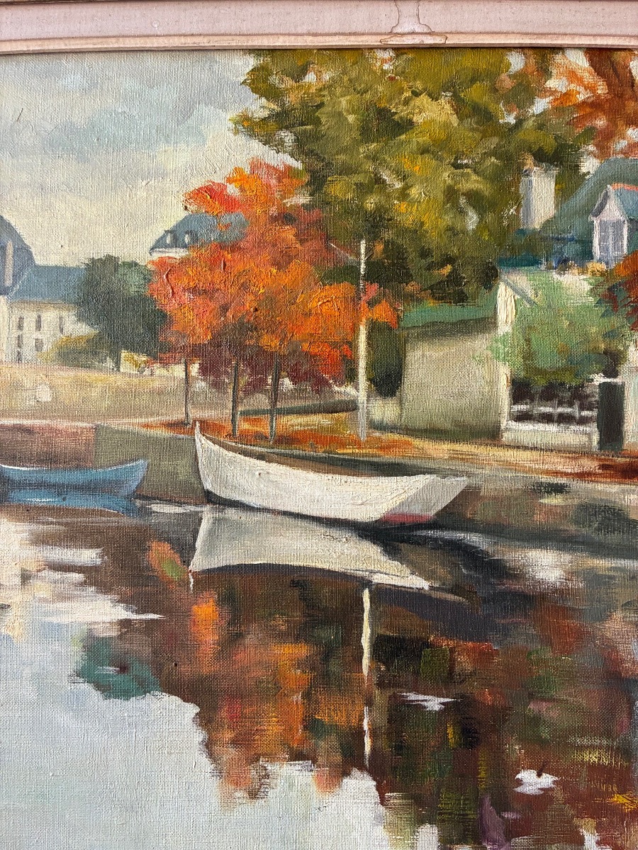 Oil On Canvas, *autumn In Quimperlé*-photo-3