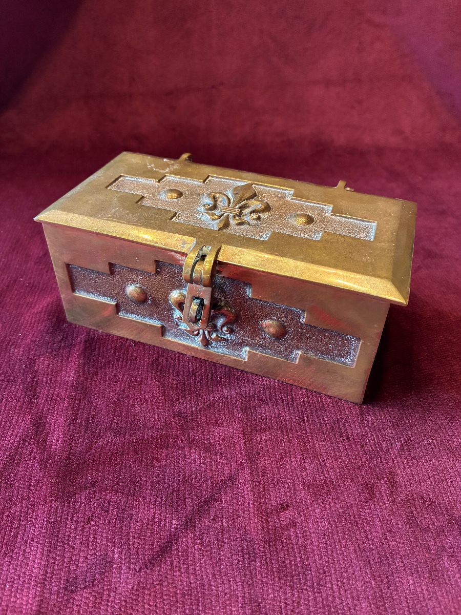 Small Bronze Chest, Late 19th Century 