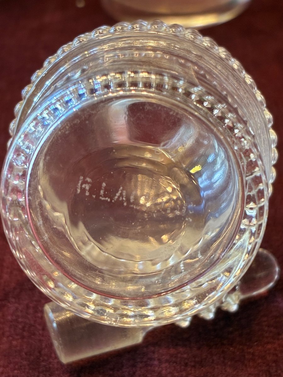Huilier vinaigrier en cristal  de R Lalique-photo-3