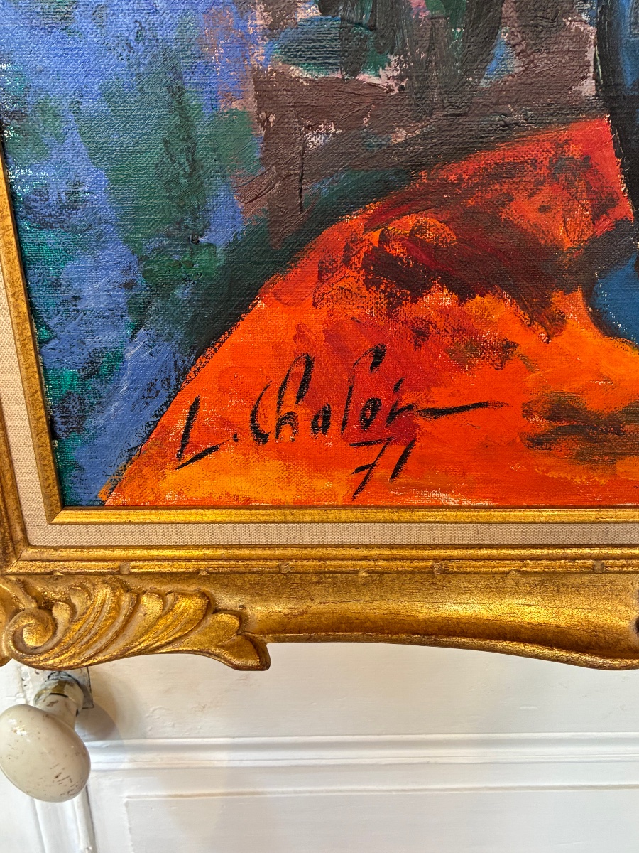 Huile sur toile Léon Chaloin-photo-2