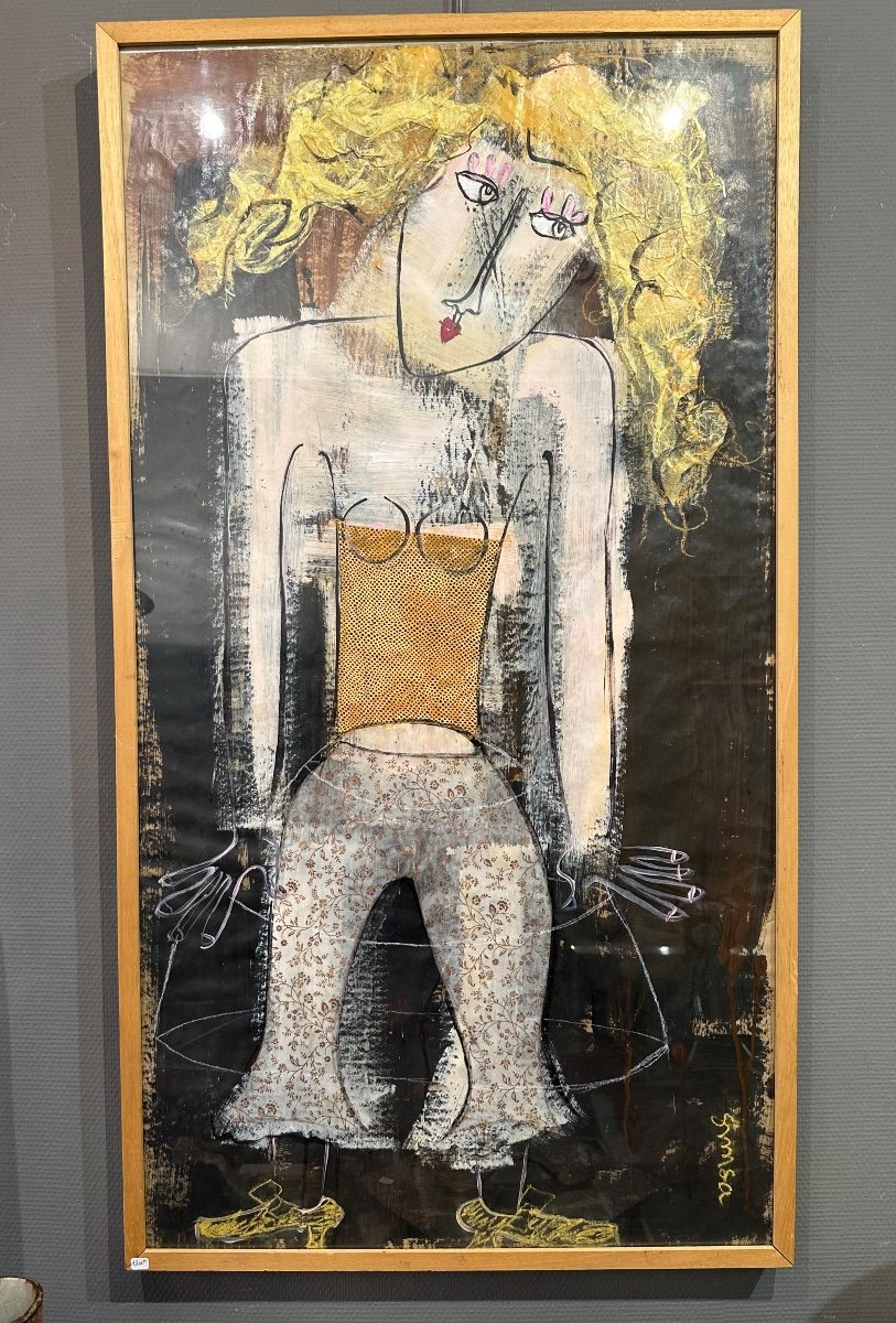 Huile Par Patricia Simsa  Portrait De Femme 