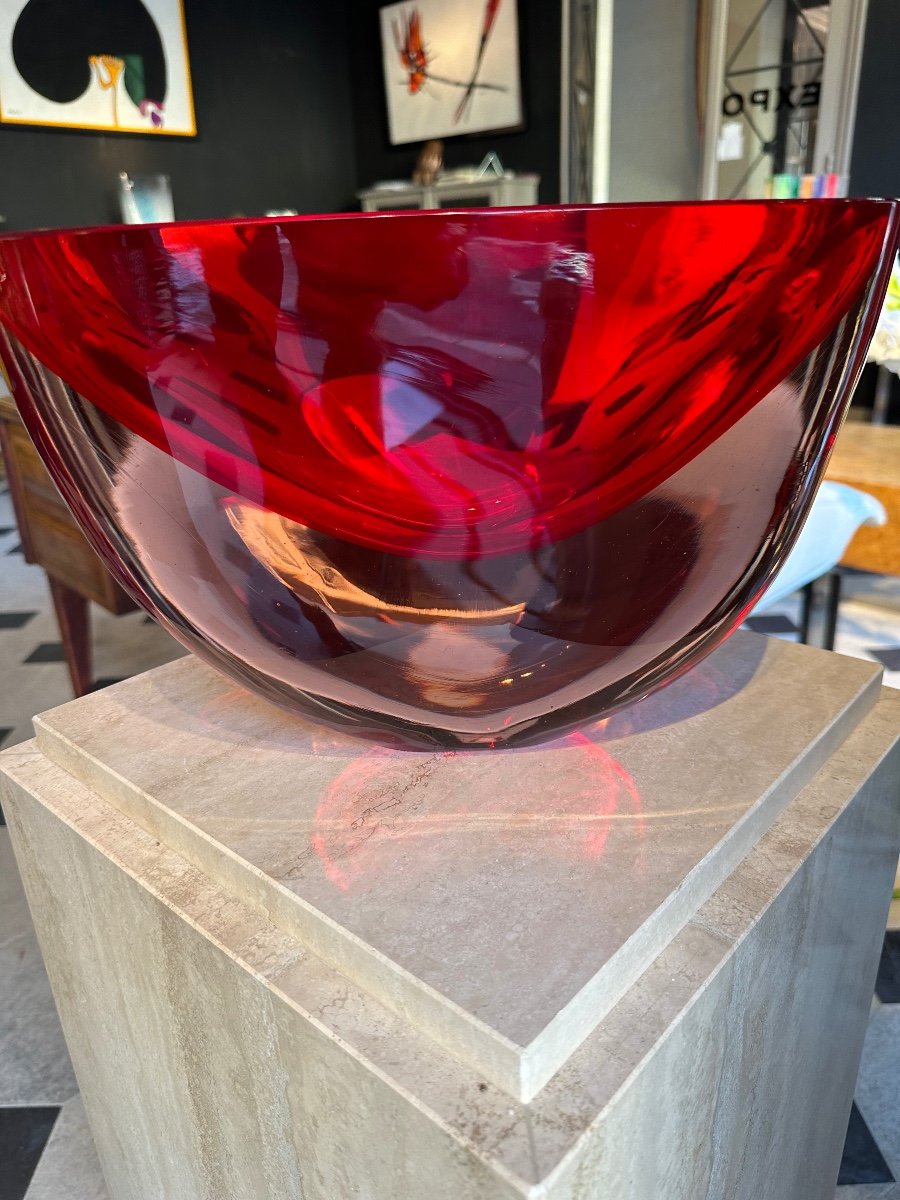 Grand Vase En Verre De Murano 1970-photo-3