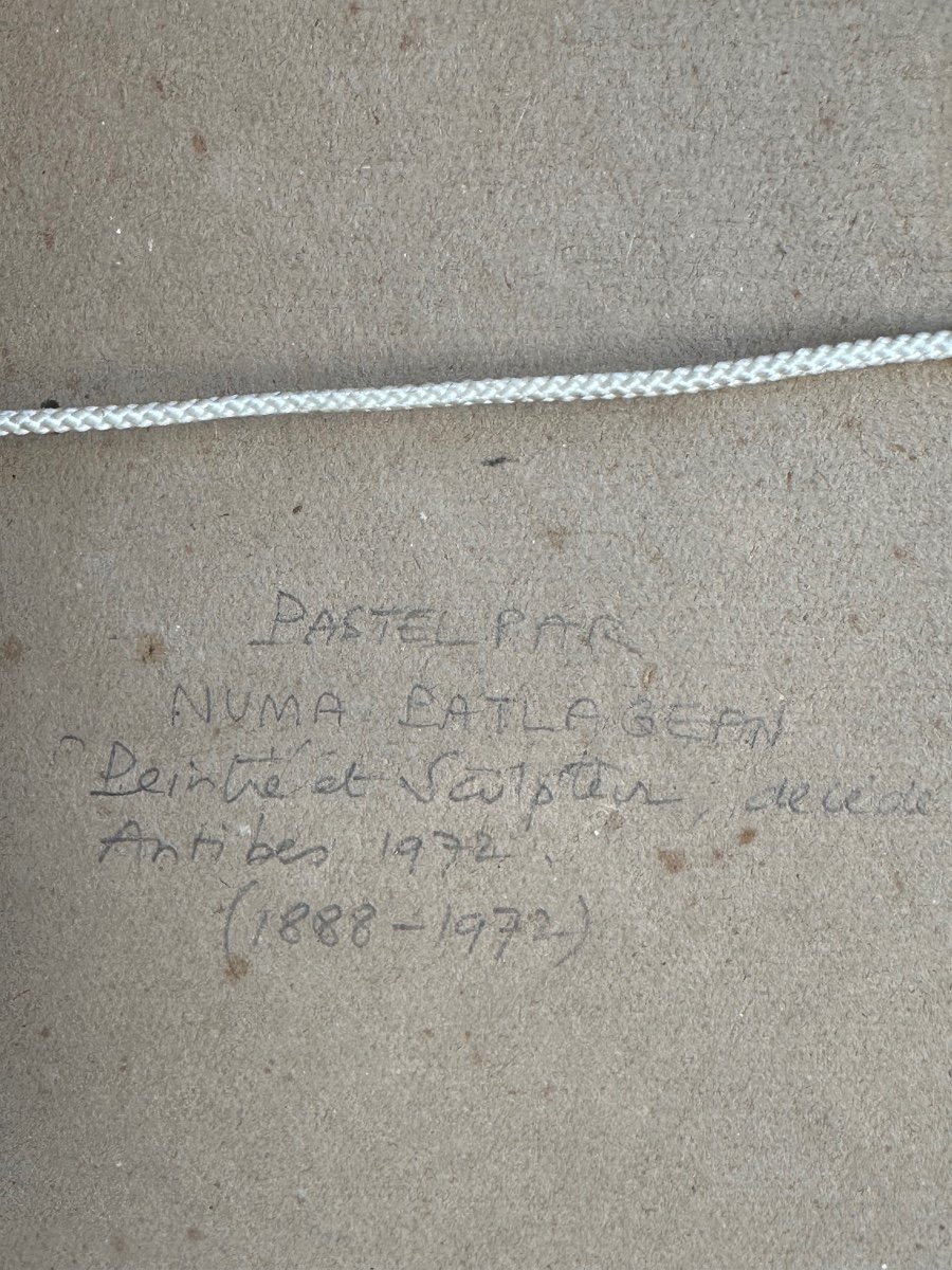 Numa Patlagean Russian Sculptor Pastel 1925 Paris School-photo-1