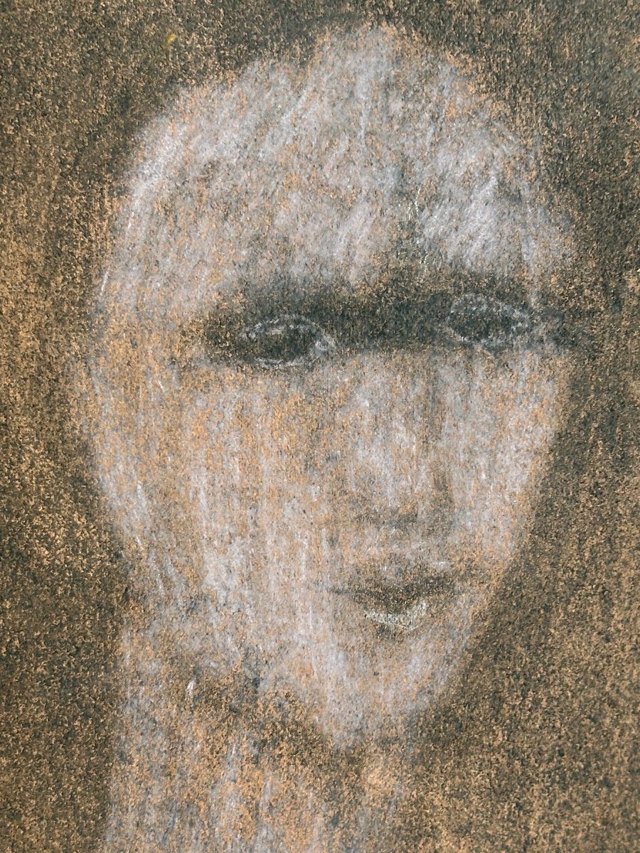 Numa Patlagean Russian Sculptor Pastel 1925 Paris School-photo-2