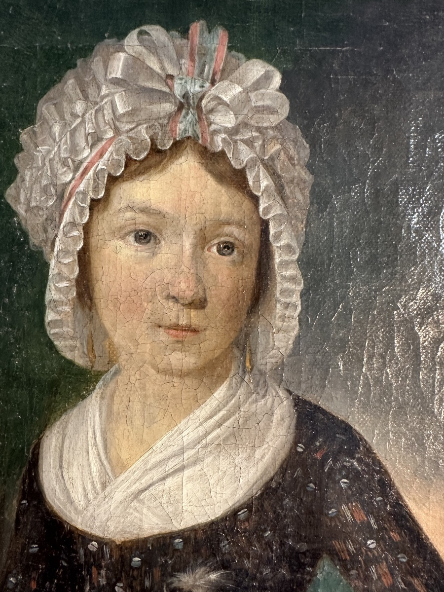 Portait Directoire jeune fille et son chien -photo-3