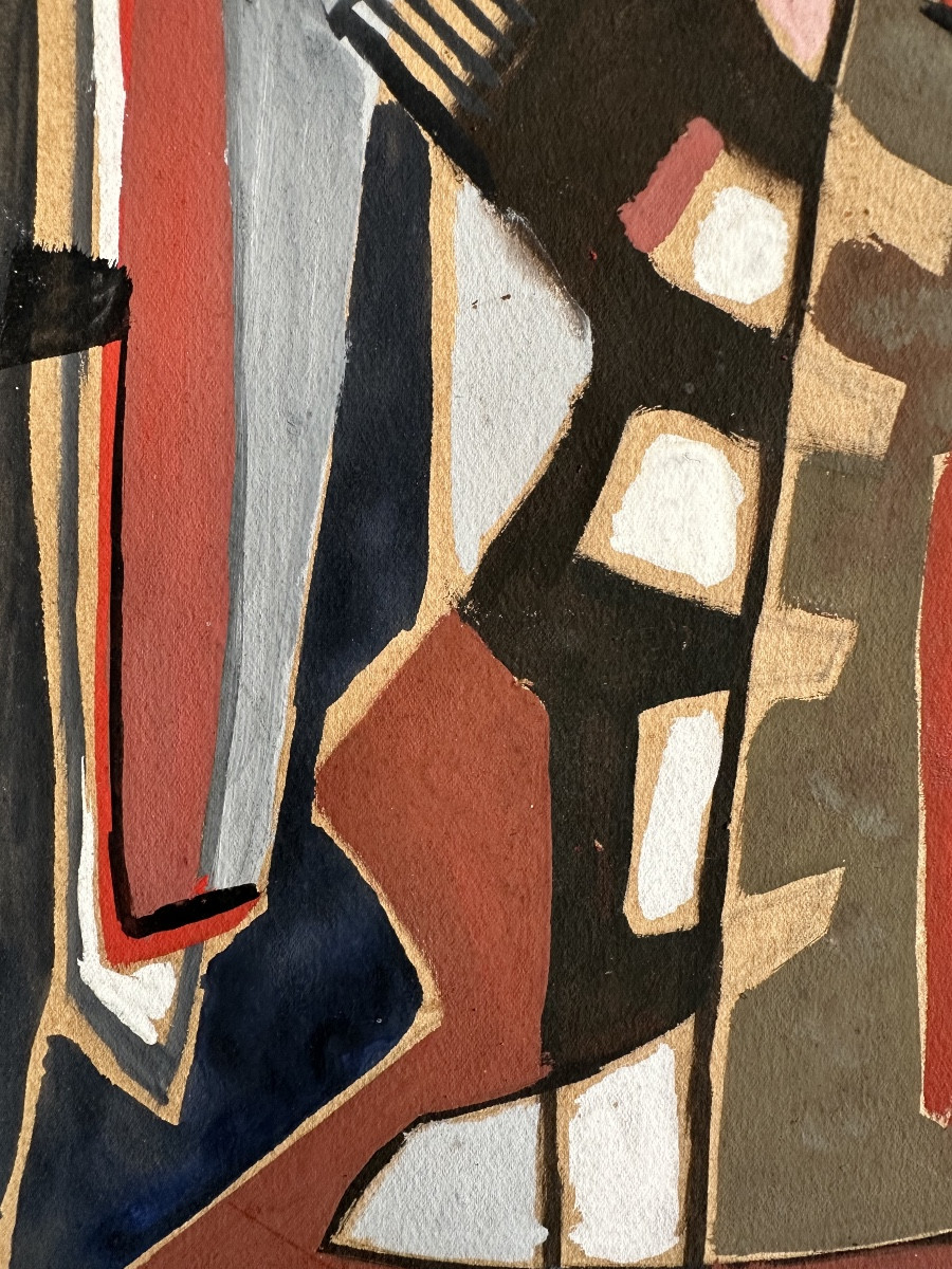 Gouache Abstraction By Jacqueline Levy-morelle-photo-4