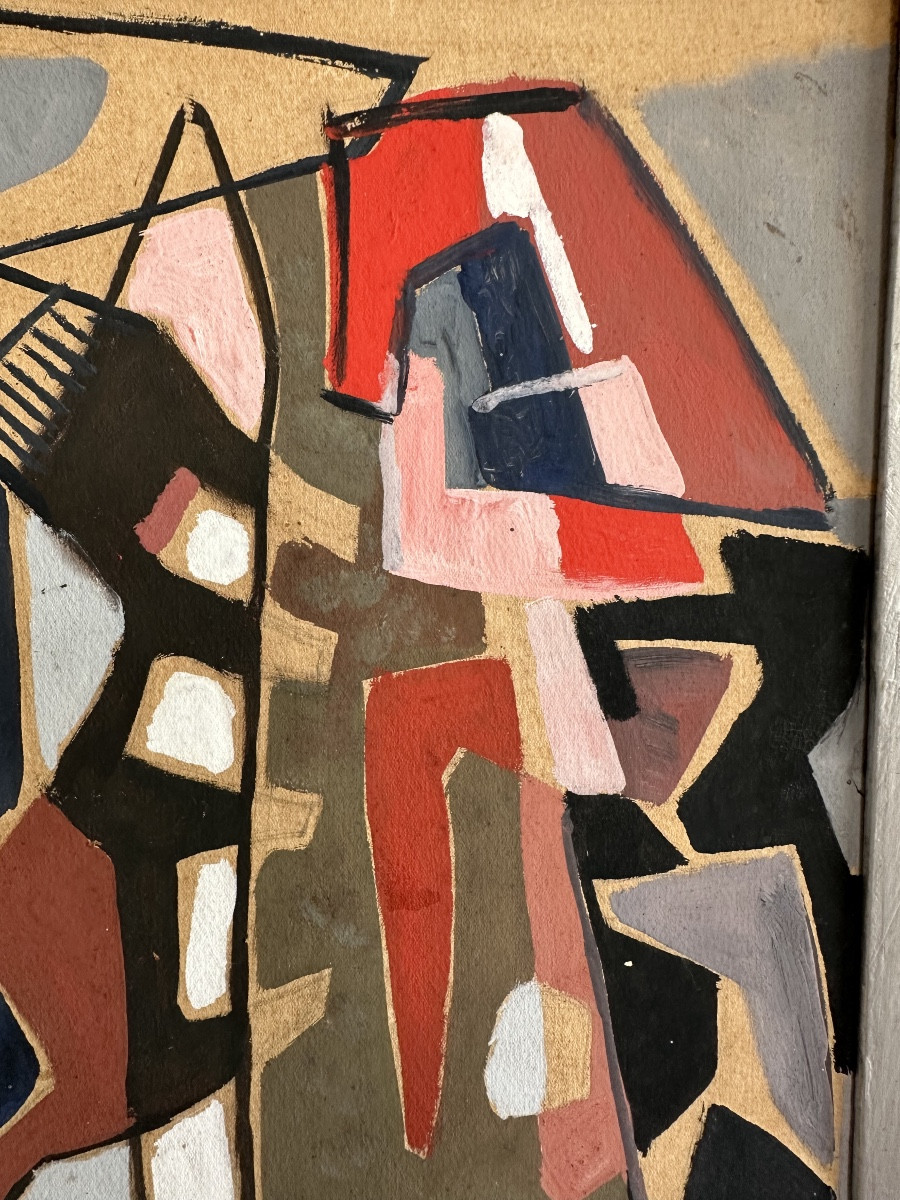 Gouache Abstraction By Jacqueline Levy-morelle-photo-3