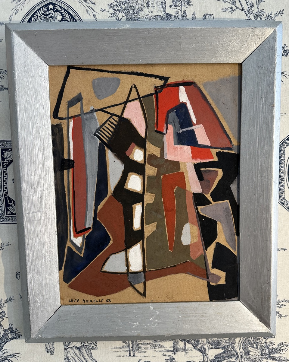 Gouache Abstraction By Jacqueline Levy-morelle