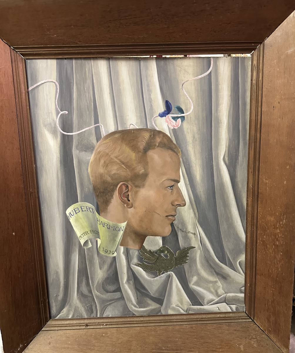 Portrait du peintre créateur de bijoux américain H ubert Harmon 1939