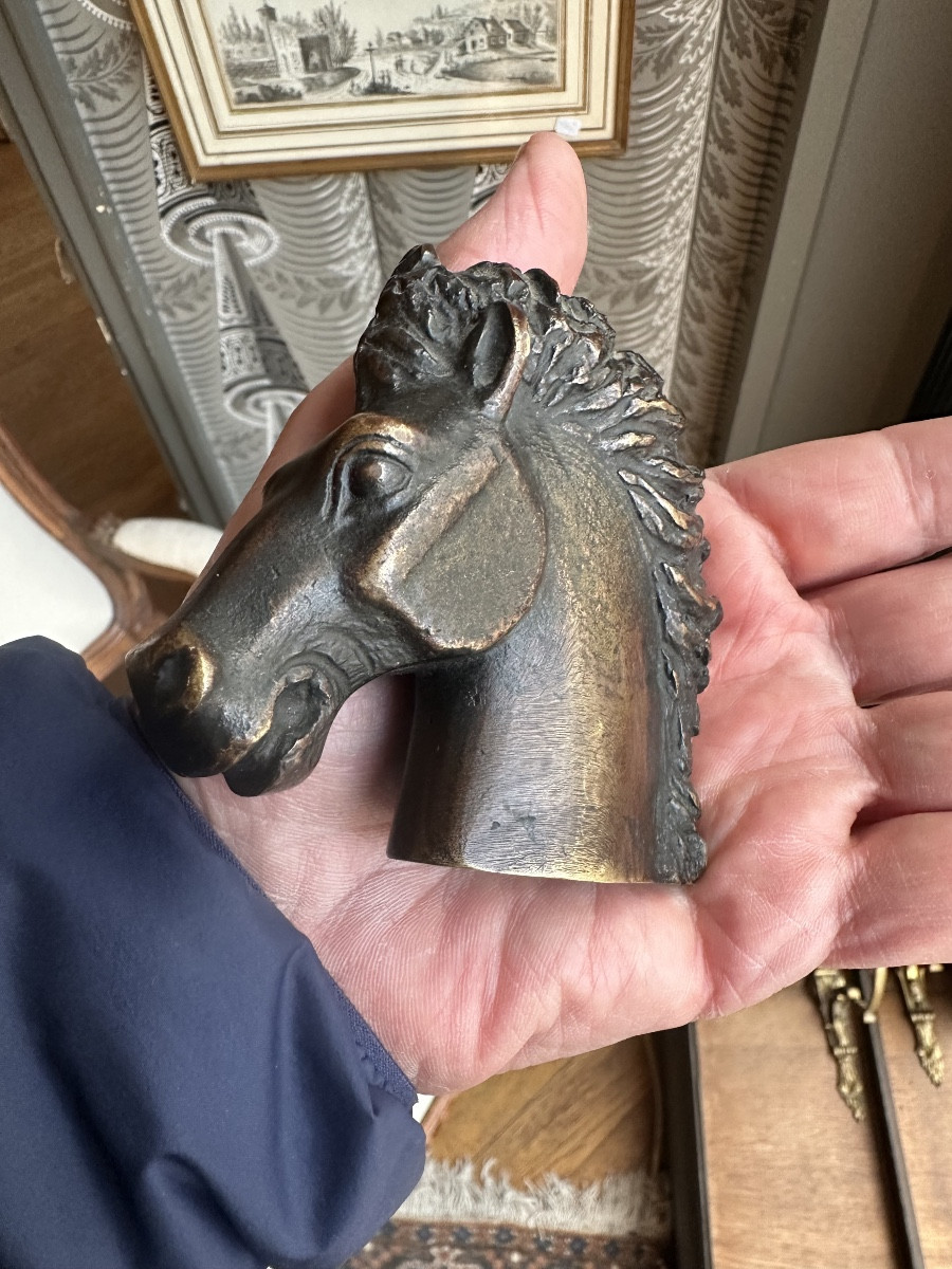 Small Bronze Horse Head By Ricardo Scarpa 8/8-photo-6