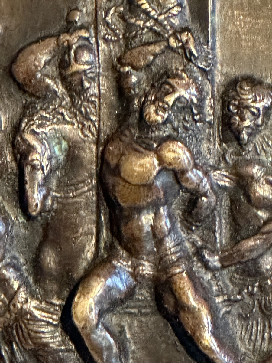 Plaque en bronze la flagellation du Christ 16eme siècle -photo-3