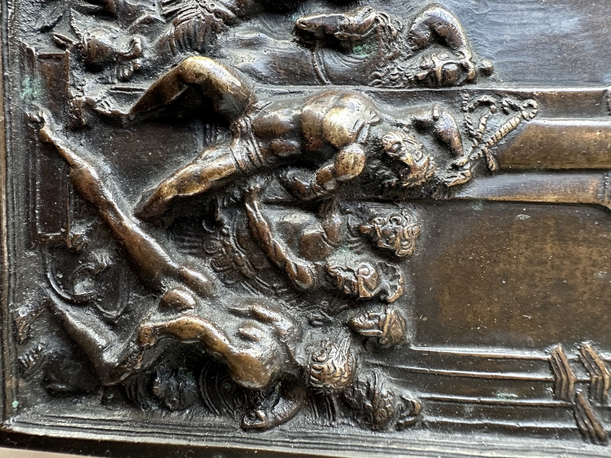 Plaque en bronze la flagellation du Christ 16eme siècle -photo-4