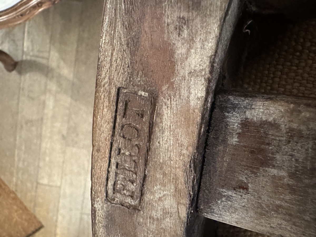 Grande bergère estampillée Pierre Nicolas Pillot ébéniste à Nimes vers 1780-photo-3