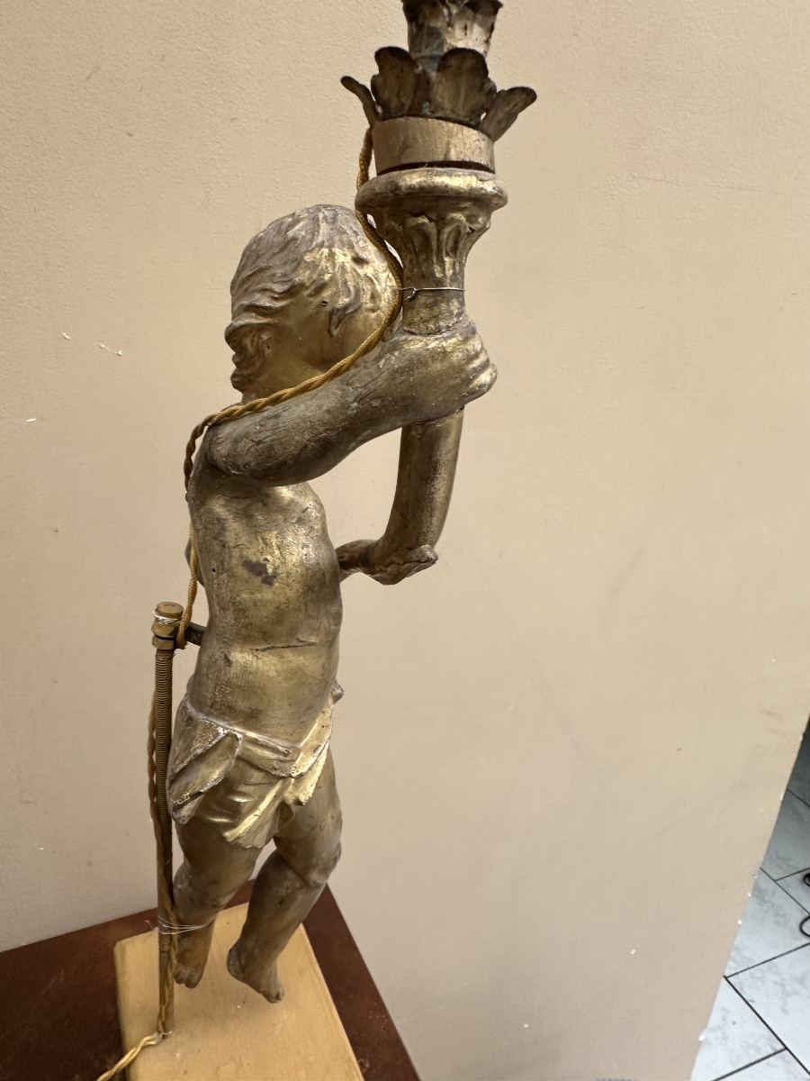 Amour en bois doré italie 18eme-photo-4