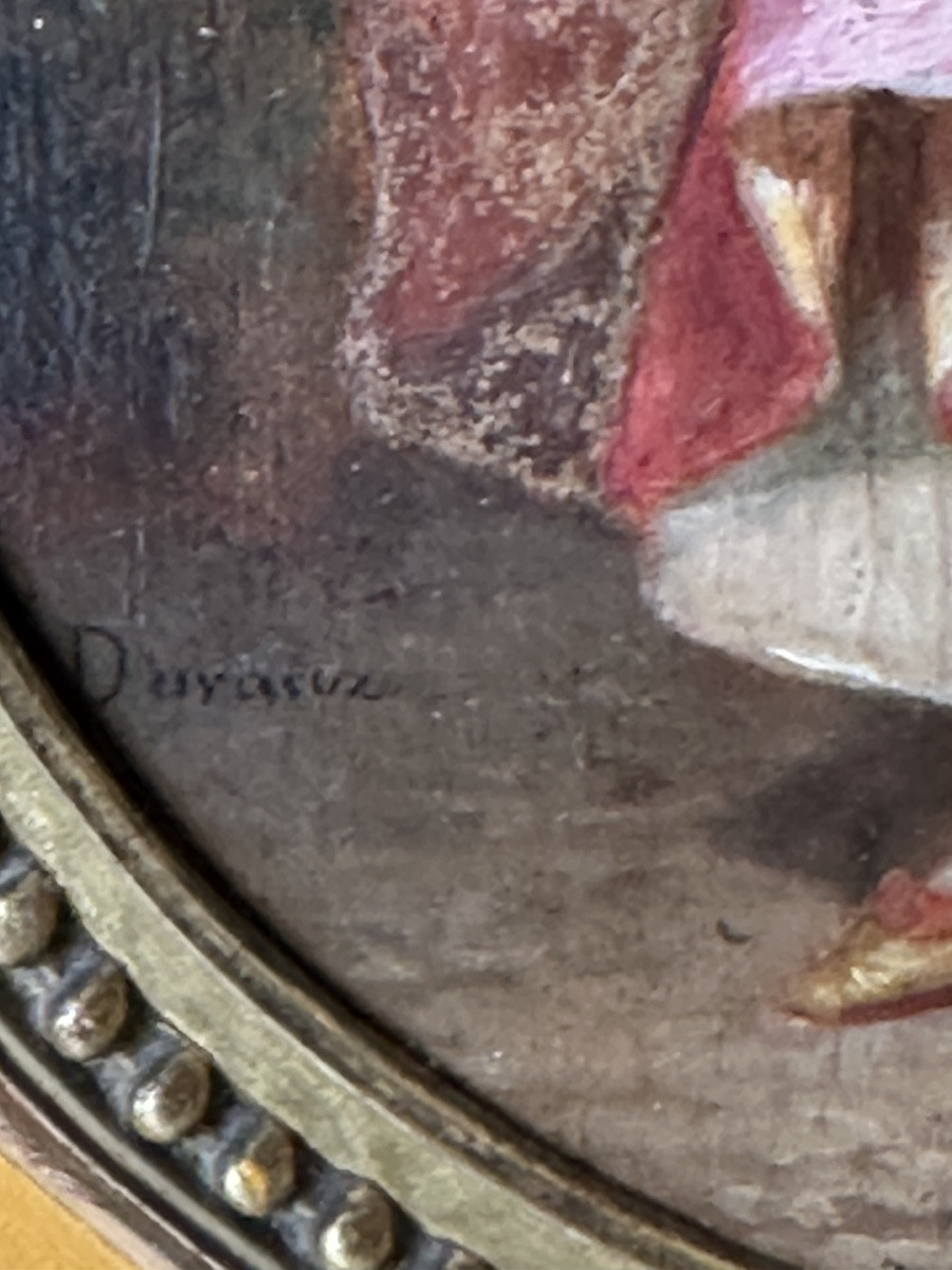 Le panier de fleurs huile sur panneau signé Duvaux Jules-antoine-photo-1