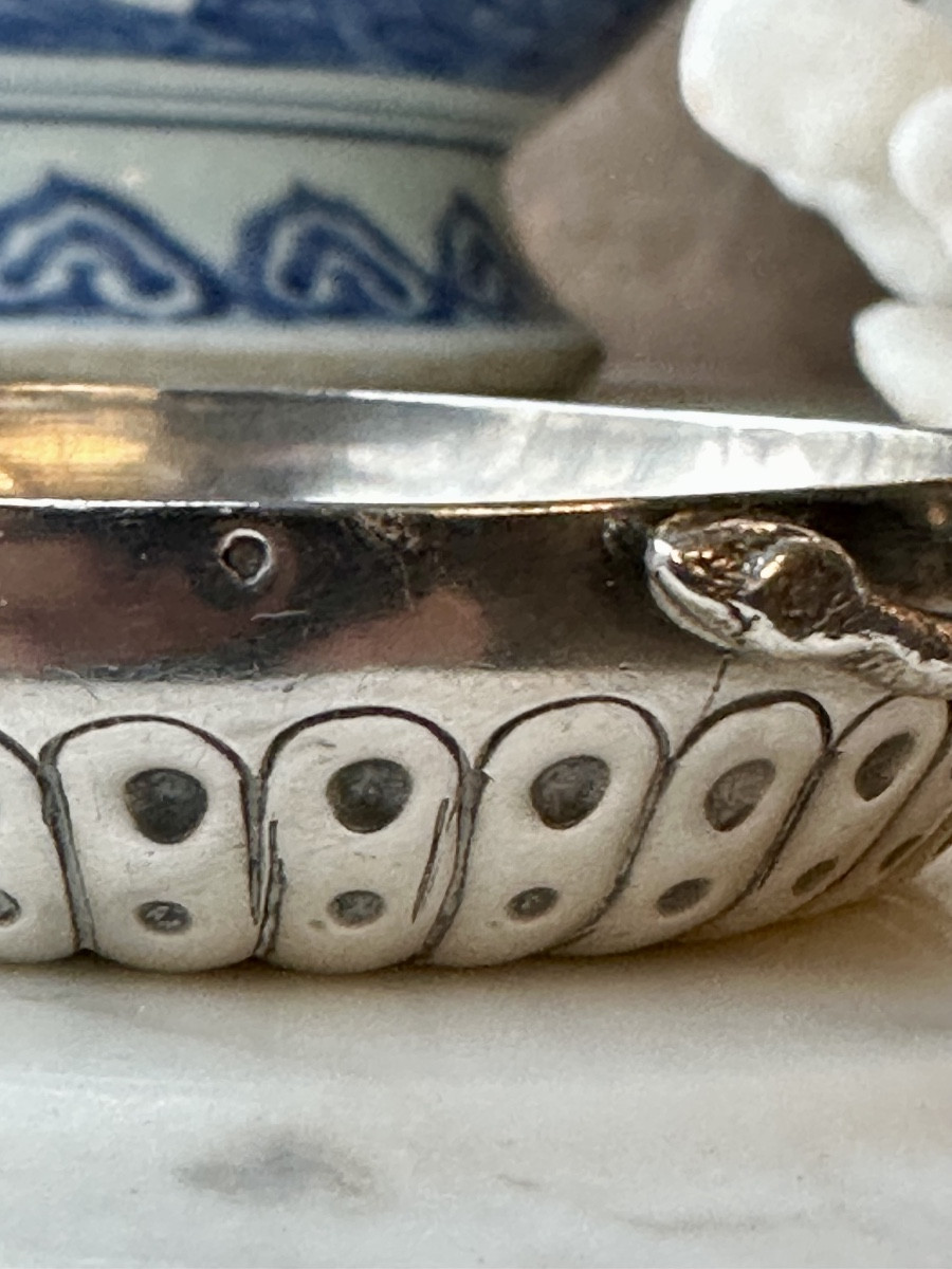 Taste-vin en Argent période révolutionnaire au Serpent gravé VANOT NUITS  1793 (St Georges)-photo-7