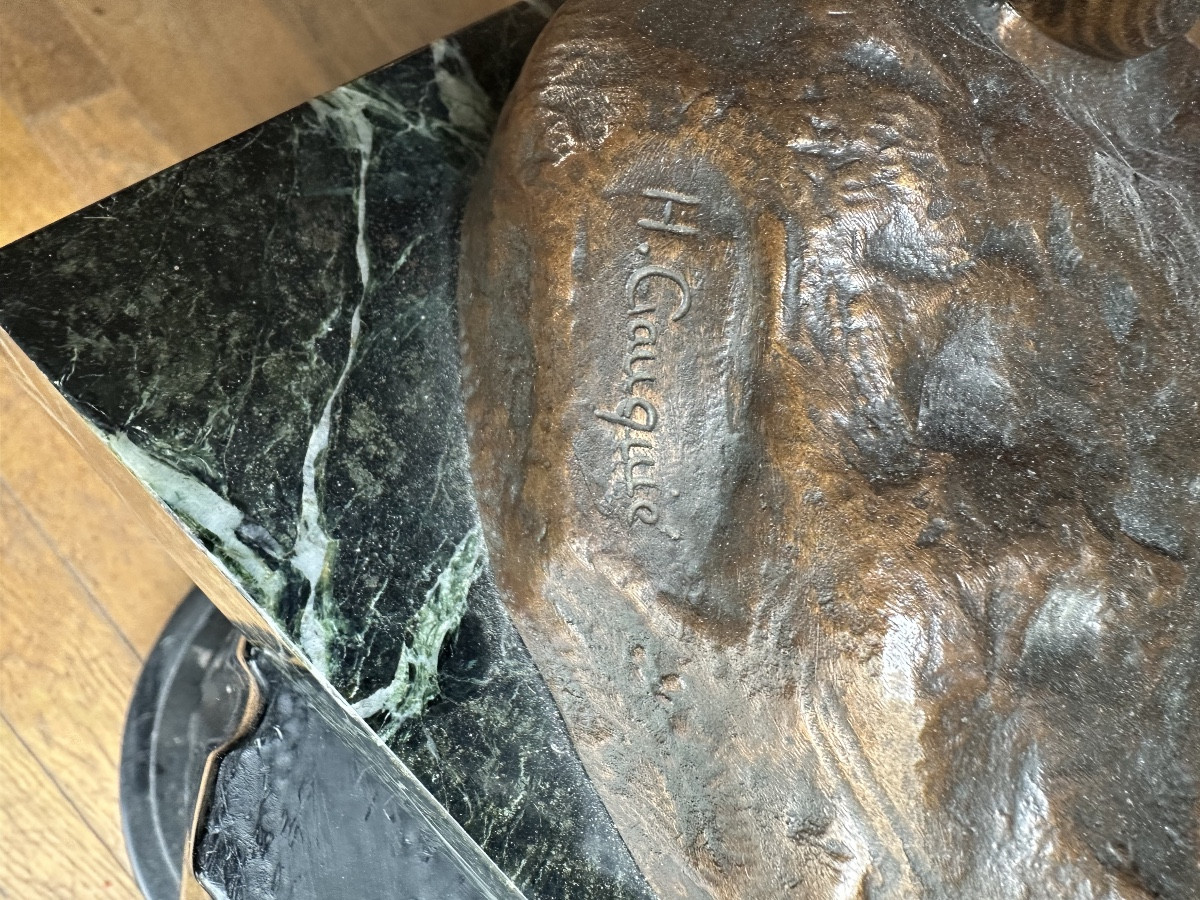 Grand bronze le Semeur par Henri Gauquié-photo-1