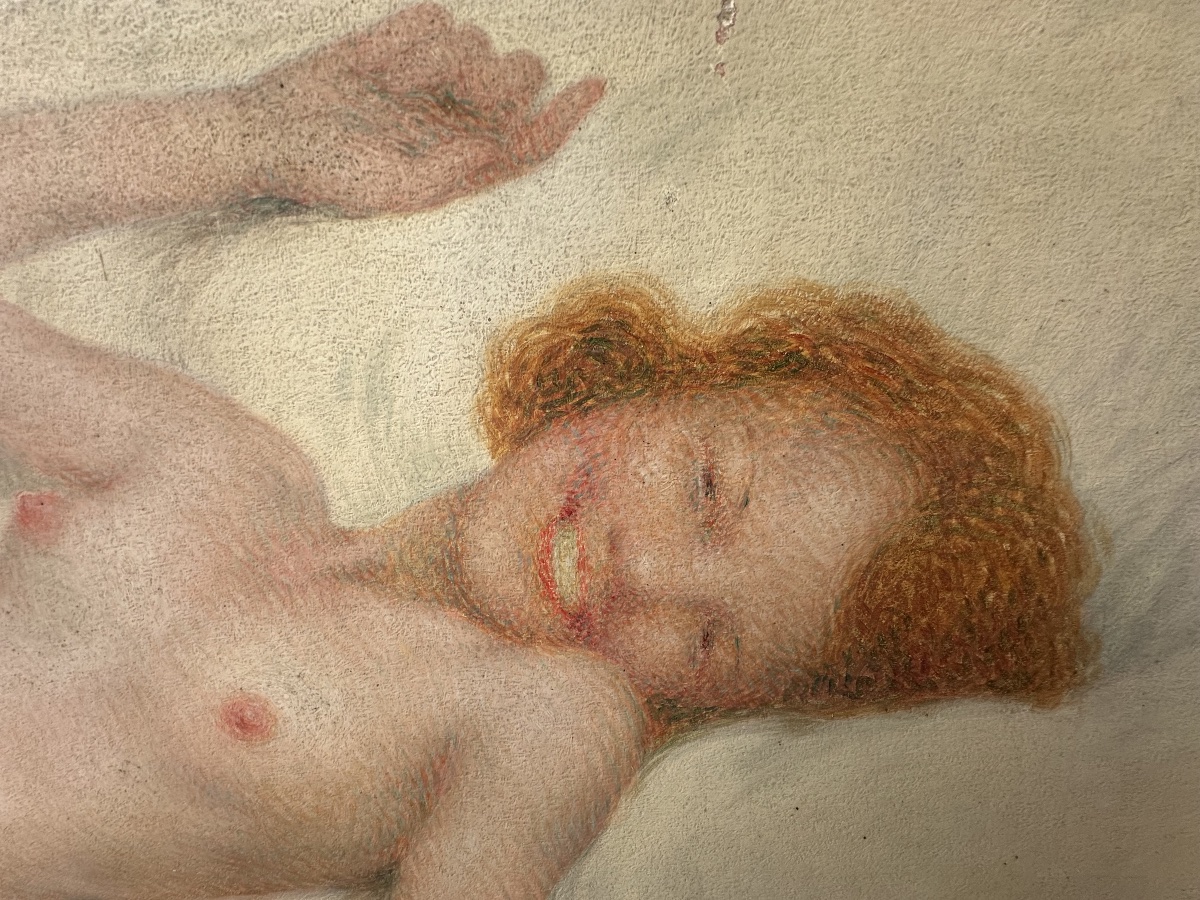 Grand nu pointilliste par Lucien Boulier vers 1925-photo-2