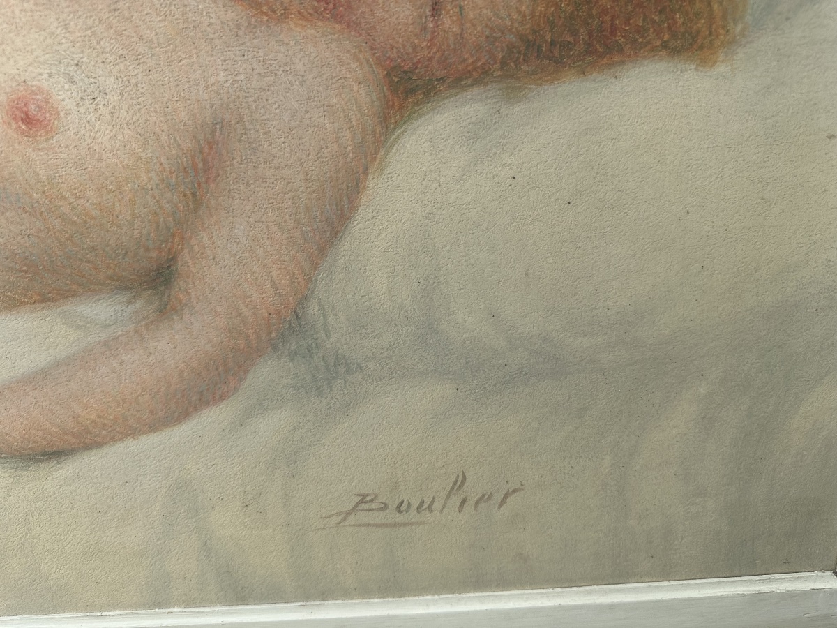 Grand nu pointilliste par Lucien Boulier vers 1925-photo-2