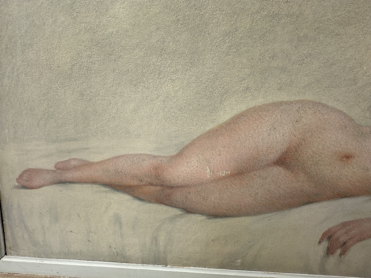 Grand nu pointilliste par Lucien Boulier vers 1925-photo-5