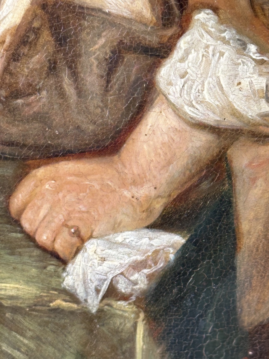 Joos Van Craesbeek 1606–1661  Portrait Of A Man Wearing A Ring, Oil On Panel-photo-3