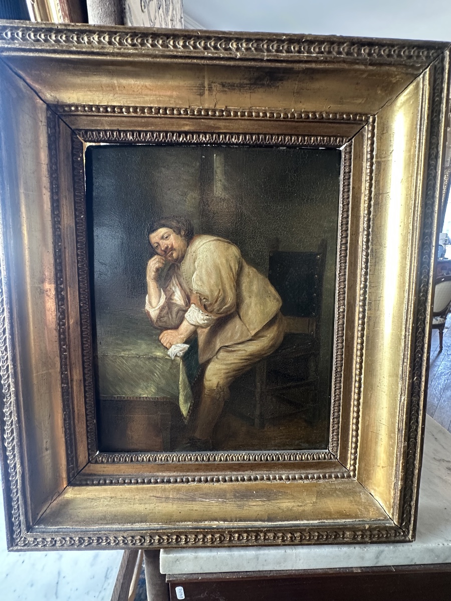 Joos Van Craesbeek 1606–1661  Portrait Of A Man Wearing A Ring, Oil On Panel-photo-4