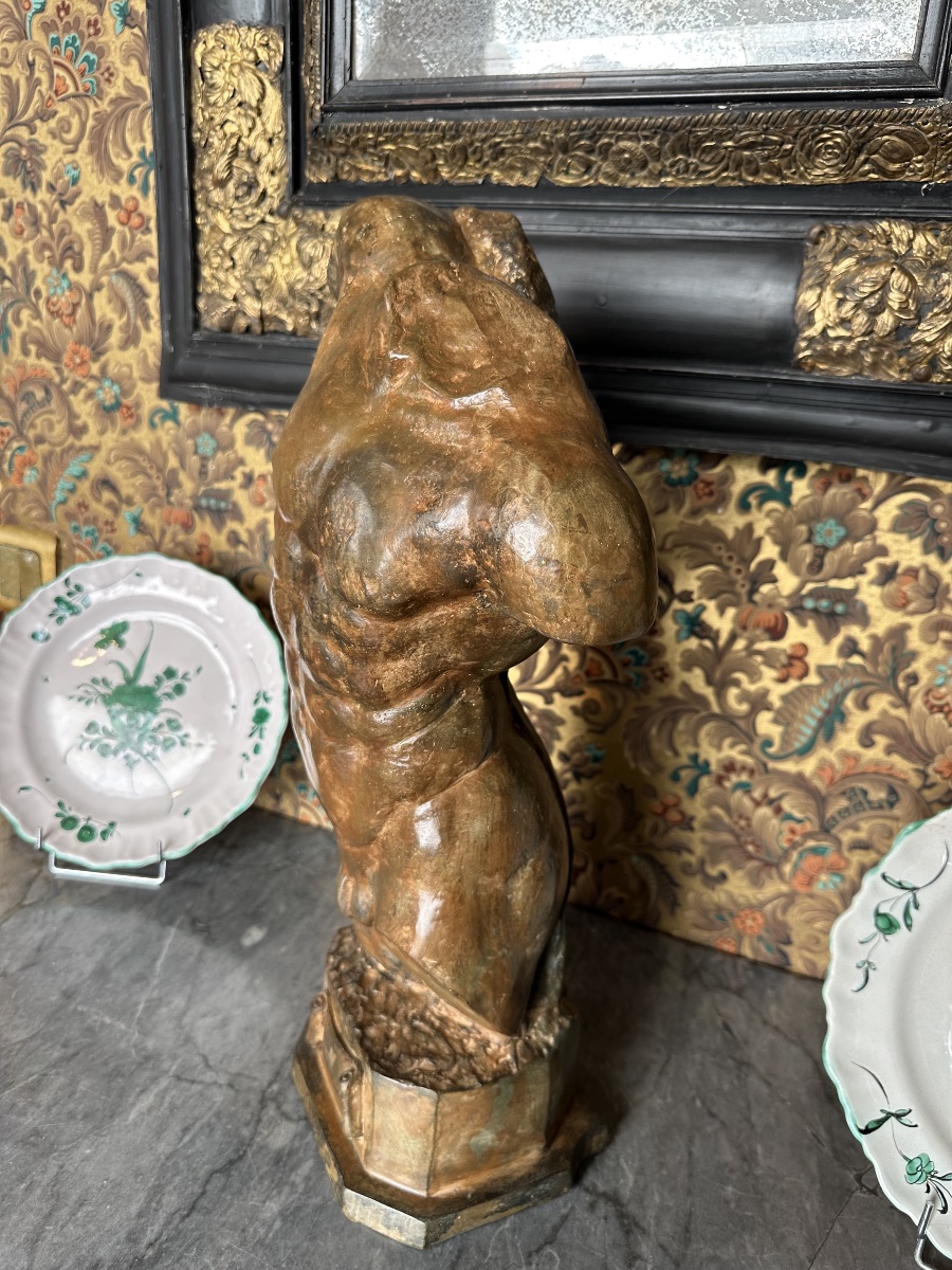 Antique-style Bronze Bust By Pierre Chenet, Lost-wax Casting, 20th Century-photo-3