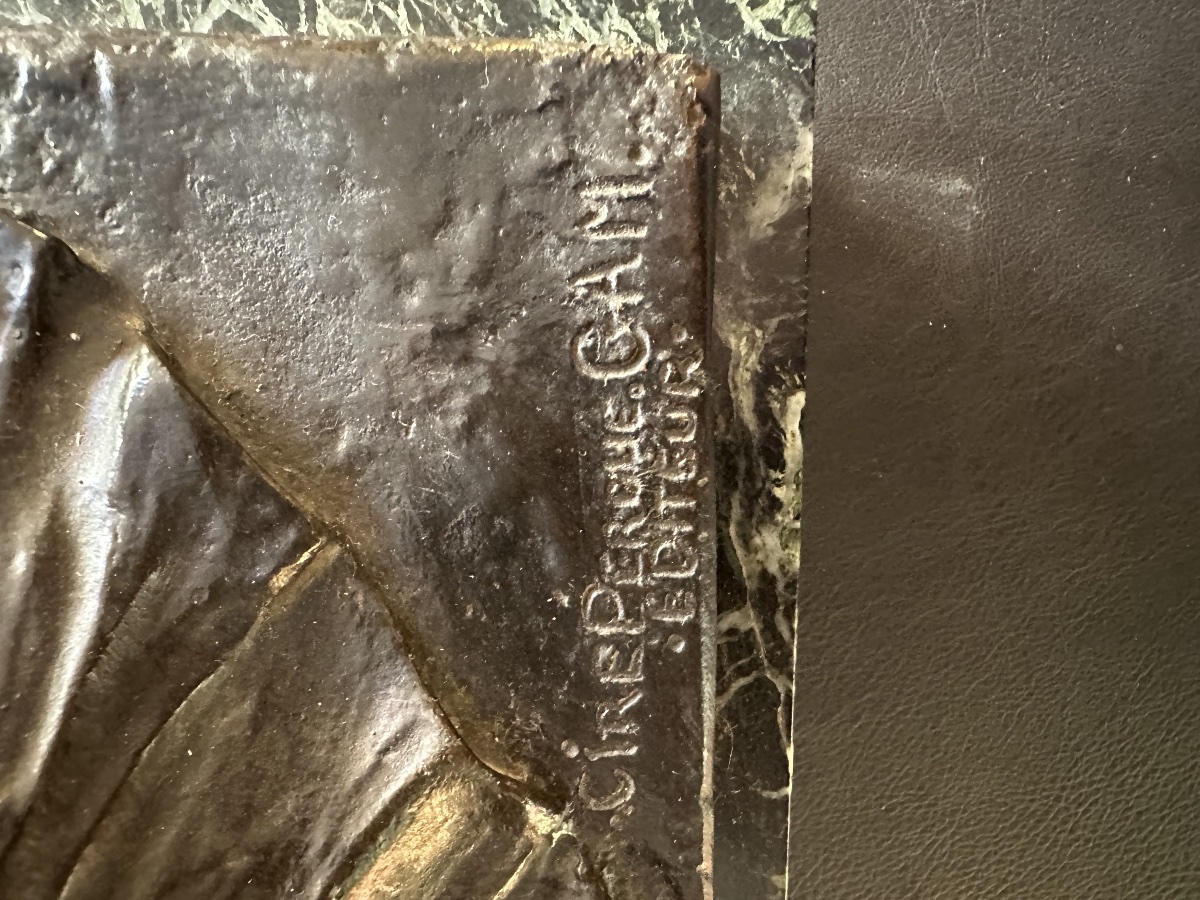 Bronze Art Deco Diane chasseresse par Henri Fugére 1925 cire perdue-photo-1
