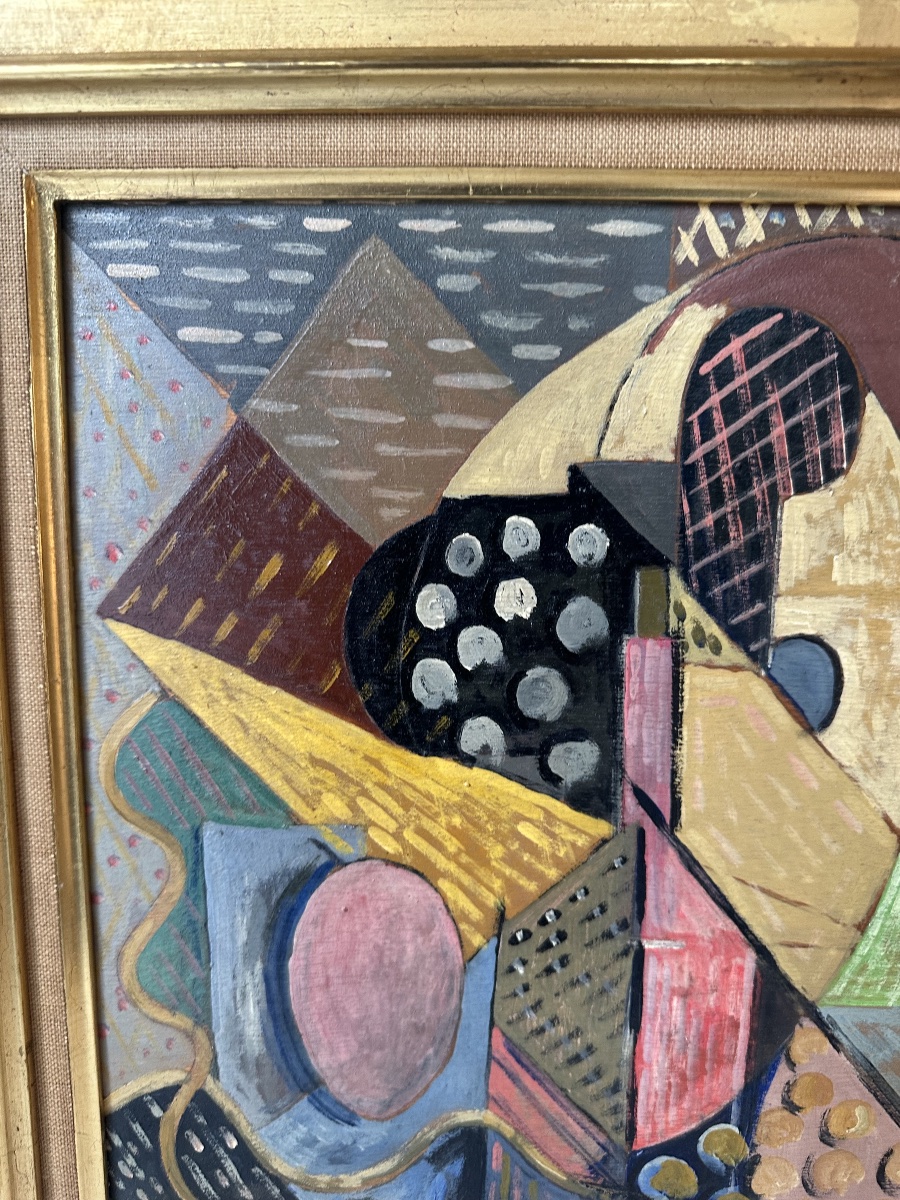 A Cubist Painting By Max Devienne Was Exhibited In 1965 At The Salon Des Indépendants In The Neo-cubist Section -photo-2