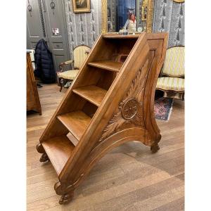 Nineteenth Library Staircase In Walnut