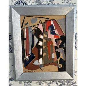 Gouache Abstraction By Jacqueline Levy-morelle
