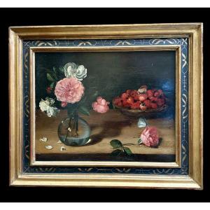 Still Life With Butterfly By Frans Ijkens 1601-1693