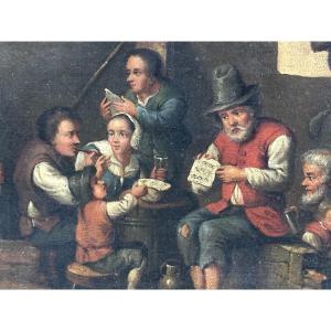 École hollandaise fin 17 eme famille de chanteurs 