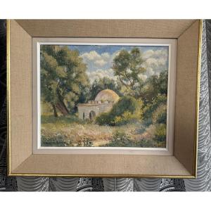 Manzana-Pissarro .Georges paysage vers 1939 huile sur panneau 