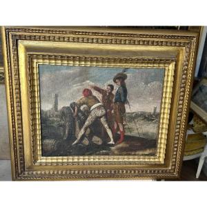 Late 17th-century Painting: Artillerymen Of The Italian School