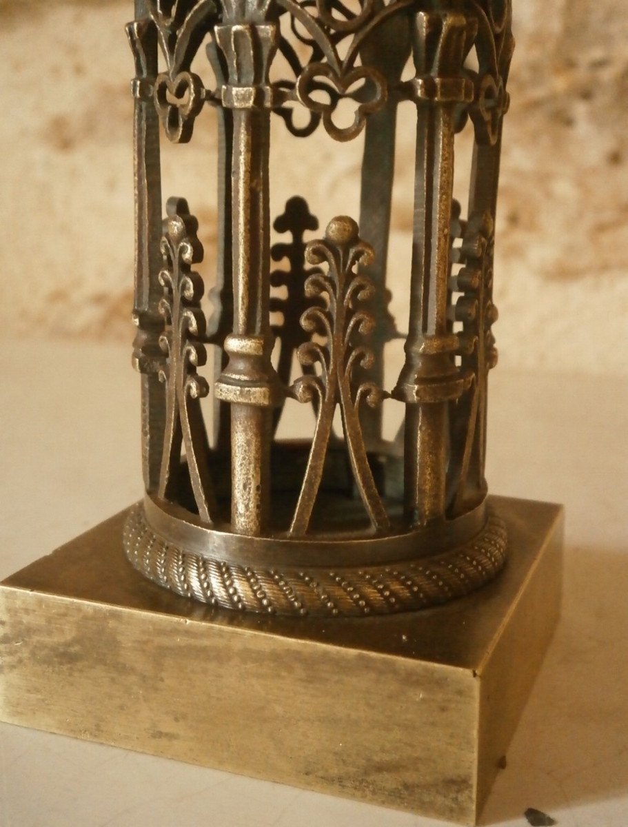 Pair Of Neo Gothic Candle Holders.-photo-1