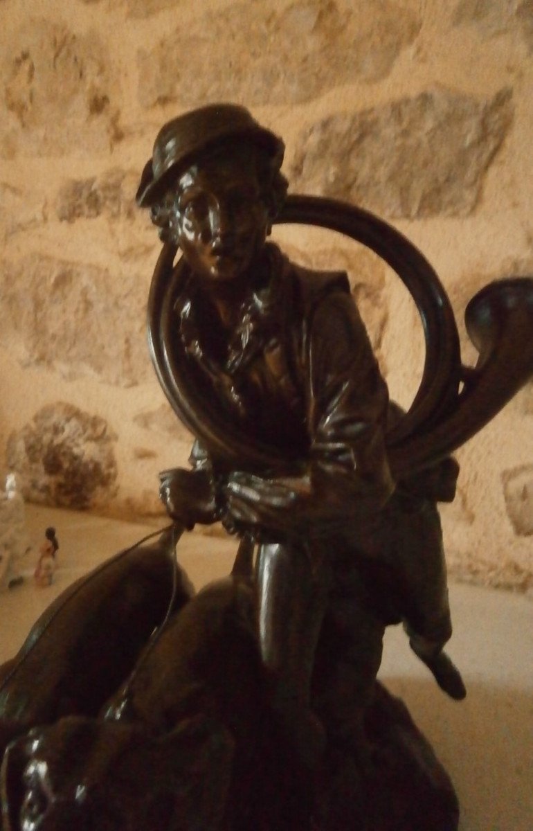 Bronze Piqueur Au Relais d'Après Hippolyte Moreau.-photo-6