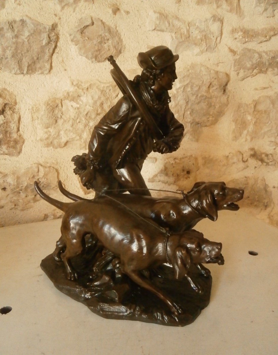 Bronze Piqueur Au Relais d'Après Hippolyte Moreau.
