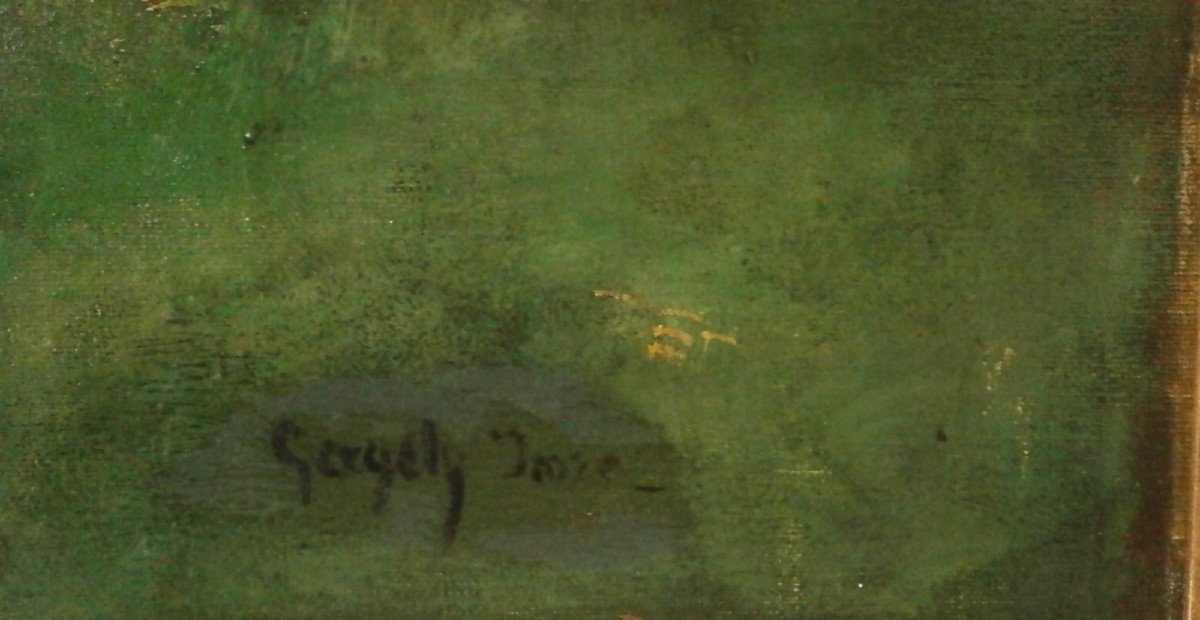 Grand Tableau Signé Gergely.(103x87)-photo-2