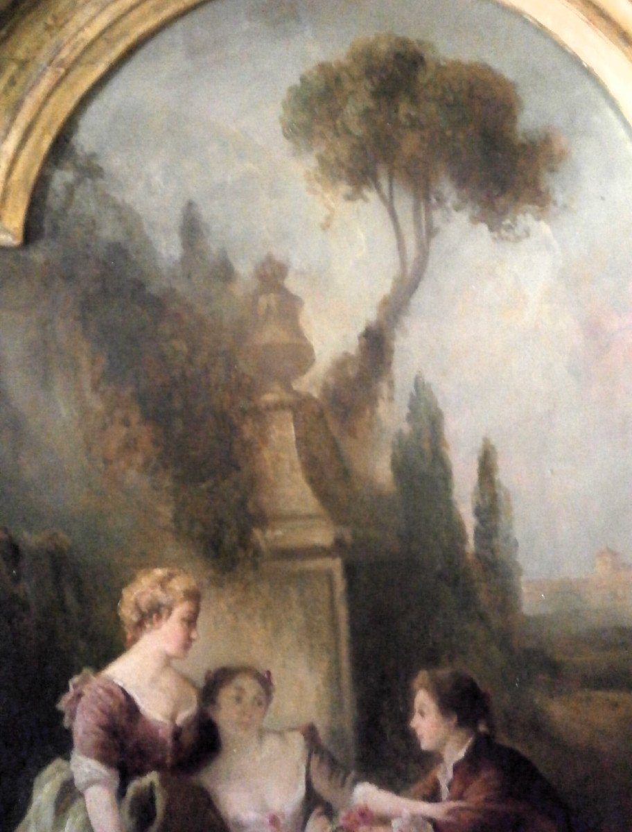 Grand Tableau Hauteur 135 Cm Scène Pastorale-photo-1