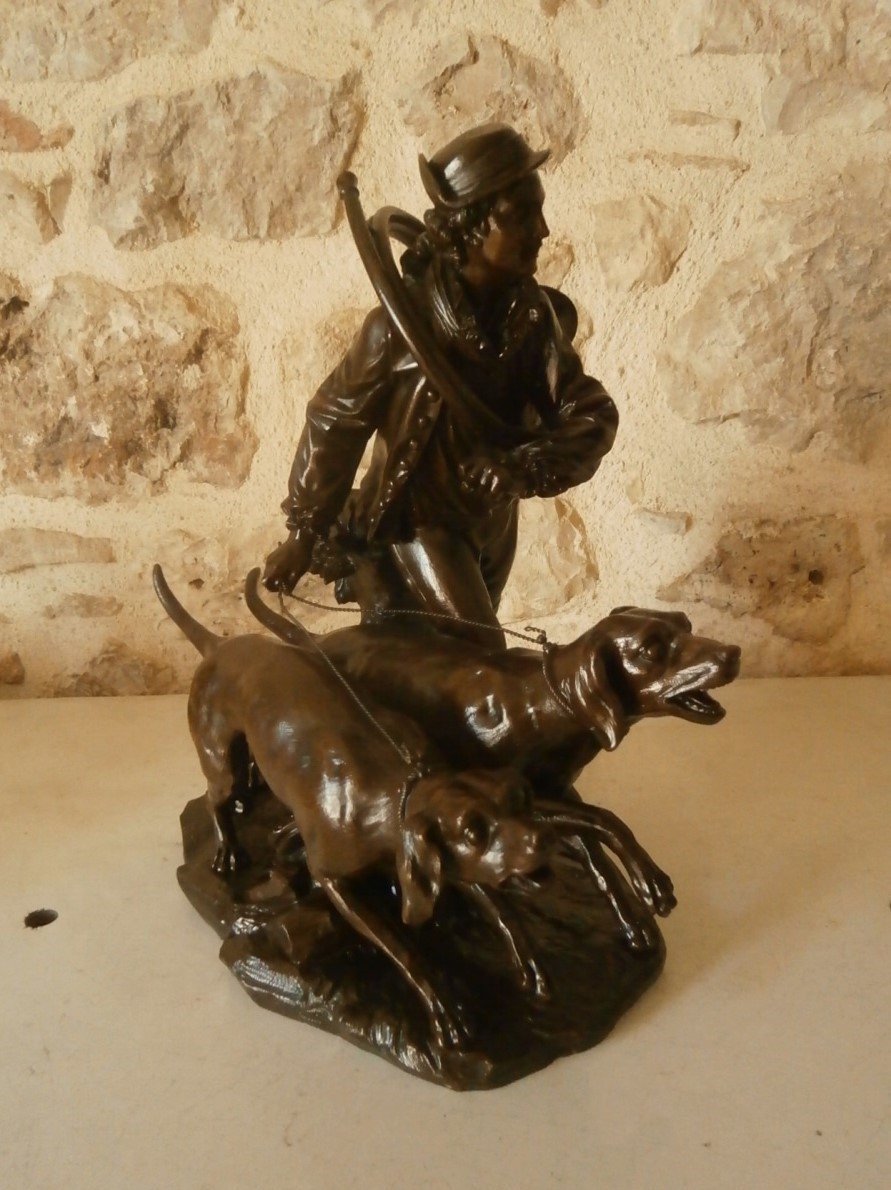 Bronze Piqueur Au Relais d'Après Hippolyte Moreau.