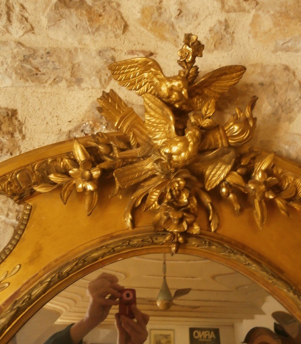 Grand Miroir Ovale Louis XVI .155x105 Cm-photo-3