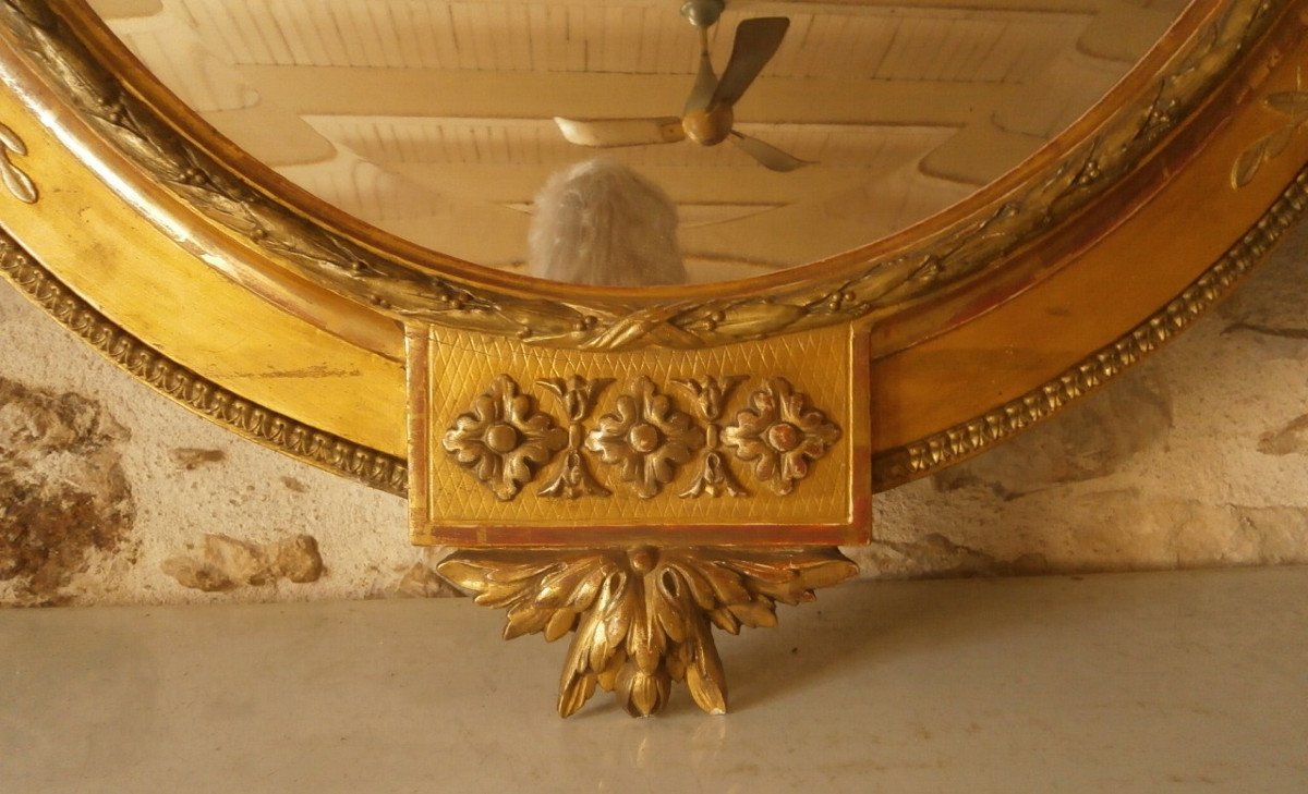 Grand Miroir Ovale Louis XVI .155x105 Cm-photo-4
