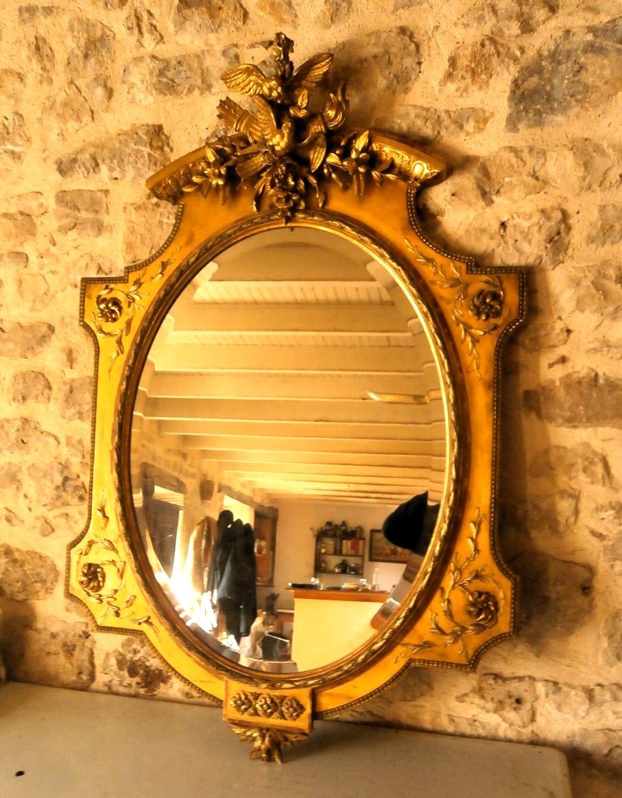 Grand Miroir Ovale Louis XVI .155x105 Cm