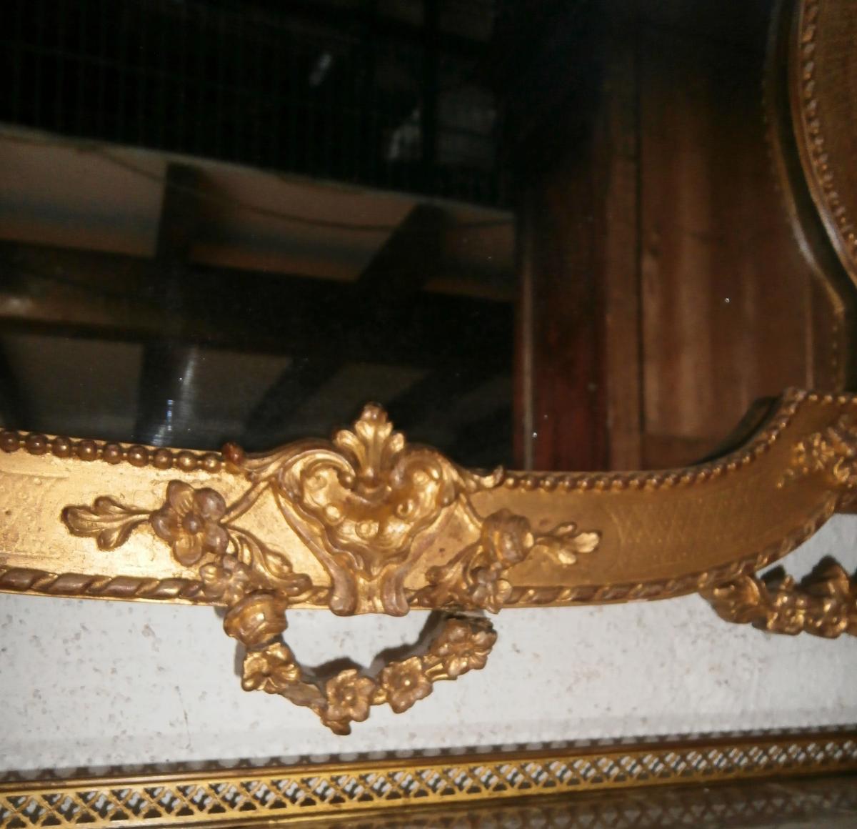 Mirror Wood And Stucco Gilded-photo-3