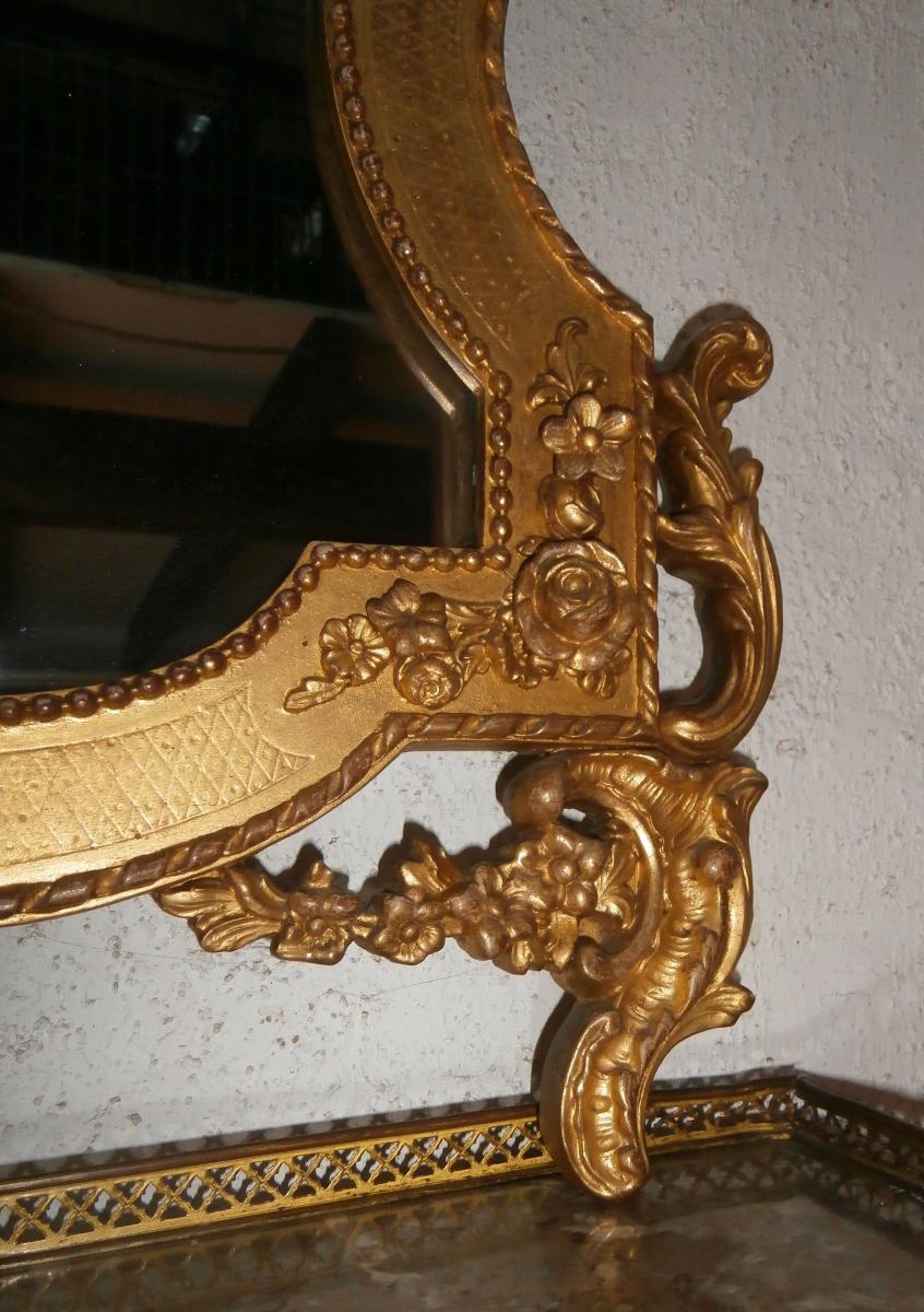 Mirror Wood And Stucco Gilded-photo-2